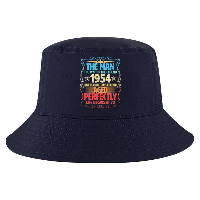 The Man Myth Legend 1954 Aged Perfectly 70th Birthday Cool Comfort Performance Bucket Hat