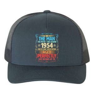 The Man Myth Legend 1954 Aged Perfectly 70th Birthday Yupoong Adult 5-Panel Trucker Hat