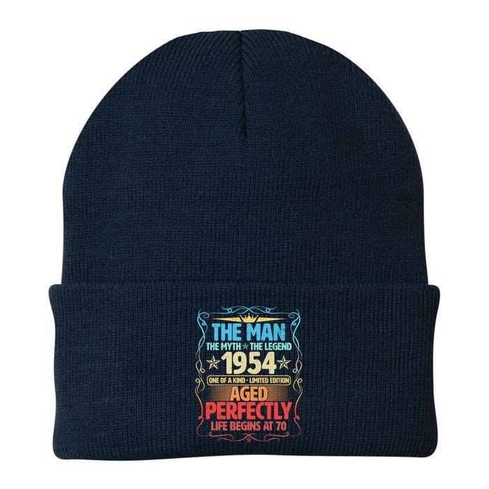 The Man Myth Legend 1954 Aged Perfectly 70th Birthday Knit Cap Winter Beanie