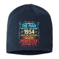 The Man Myth Legend 1954 Aged Perfectly 70th Birthday Sustainable Beanie