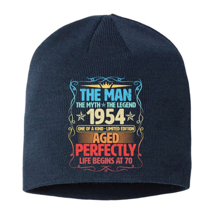 The Man Myth Legend 1954 Aged Perfectly 70th Birthday Sustainable Beanie