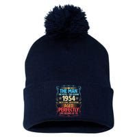 The Man Myth Legend 1954 Aged Perfectly 70th Birthday Pom Pom 12in Knit Beanie