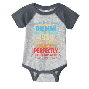 The Man Myth Legend 1954 Aged Perfectly 70th Birthday Infant Baby Jersey Bodysuit