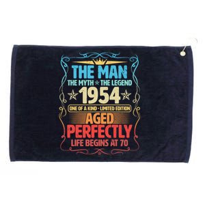 The Man Myth Legend 1954 Aged Perfectly 70th Birthday Grommeted Golf Towel