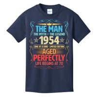 The Man Myth Legend 1954 Aged Perfectly 70th Birthday Kids T-Shirt