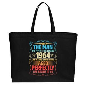 The Man Myth Legend 1964 Aged Perfectly 60th Birthday Cotton Canvas Jumbo Tote