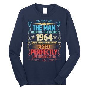 The Man Myth Legend 1964 Aged Perfectly 60th Birthday Long Sleeve Shirt