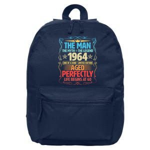 The Man Myth Legend 1964 Aged Perfectly 60th Birthday 16 in Basic Backpack