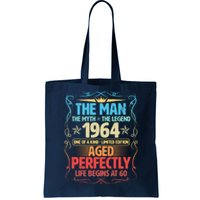 The Man Myth Legend 1964 Aged Perfectly 60th Birthday Tote Bag