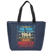 The Man Myth Legend 1964 Aged Perfectly 60th Birthday Zip Tote Bag