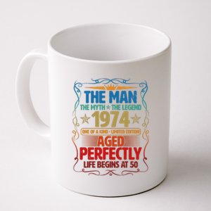 The Man Myth Legend 1974 Aged Perfectly 50th Birthday Coffee Mug