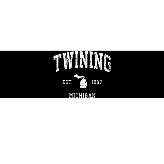 Twining Michigan MI Vintage Athletic Sports Bumper Sticker