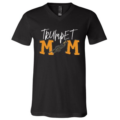 Trumpet Mom Marching Band Mom V-Neck T-Shirt