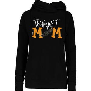 Trumpet Mom Marching Band Mom Womens Funnel Neck Pullover Hood