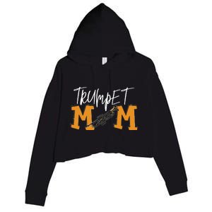 Trumpet Mom Marching Band Mom Crop Fleece Hoodie