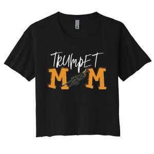 Trumpet Mom Marching Band Mom Women's Crop Top Tee