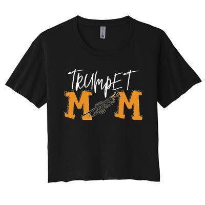 Trumpet Mom Marching Band Mom Women's Crop Top Tee