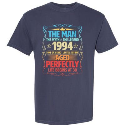 The Man Myth Legend 1994 Aged Perfectly 30th Birthday Garment-Dyed Heavyweight T-Shirt