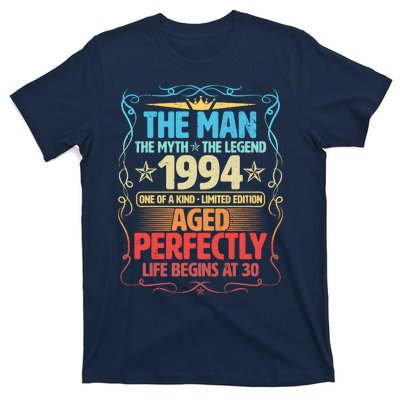 The Man Myth Legend 1994 Aged Perfectly 30th Birthday T-Shirt