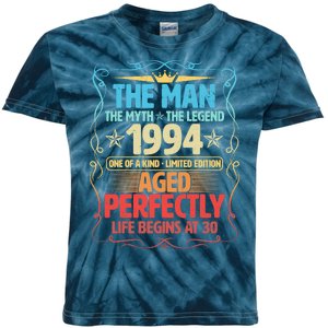 The Man Myth Legend 1994 Aged Perfectly 30th Birthday Kids Tie-Dye T-Shirt