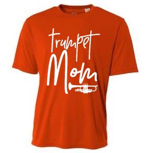 Trumpet Mom Marching Band Mother High School Cooling Performance Crew T-Shirt