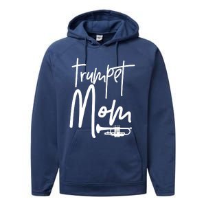 Trumpet Mom Marching Band Mother High School Performance Fleece Hoodie