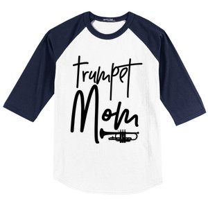 Trumpet Mom Marching Band Mother High School Baseball Sleeve Shirt