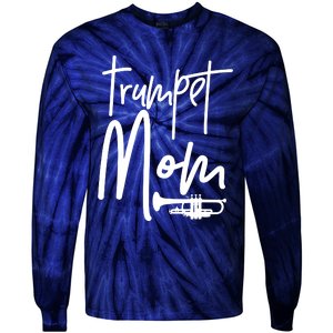 Trumpet Mom Marching Band Mother High School Tie-Dye Long Sleeve Shirt