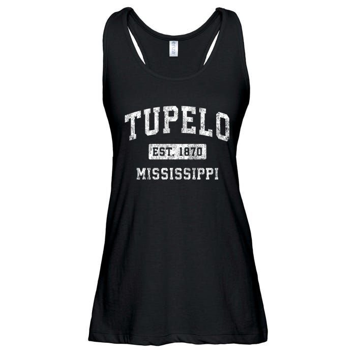 Tupelo Mississippi Ms Vintage Established Sports Design Ladies Essential Flowy Tank