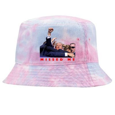 Trump Missed Me Tie-Dyed Bucket Hat