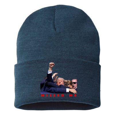 Trump Missed Me Sustainable Knit Beanie