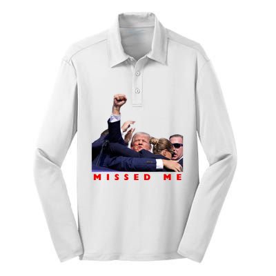 Trump Missed Me Silk Touch Performance Long Sleeve Polo