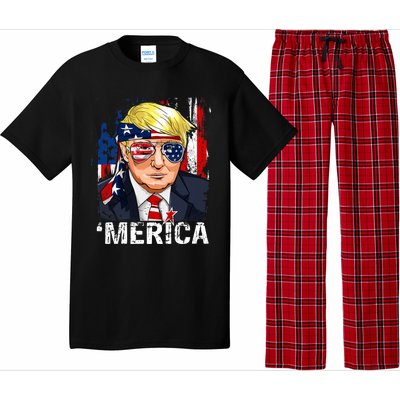 Trump Merica Murica 4th Of July Pajama Set