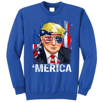 Trump Merica Murica 4th Of July Tall Sweatshirt