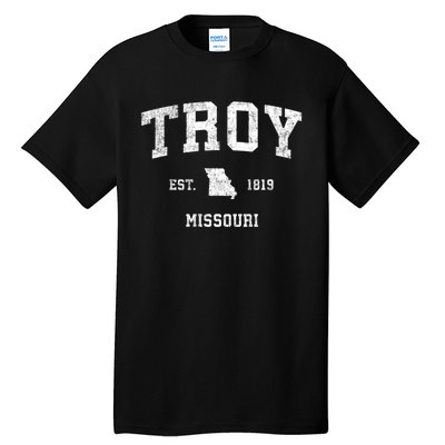 Troy Missouri Mo Vintage Athletic Sports Tall T-Shirt