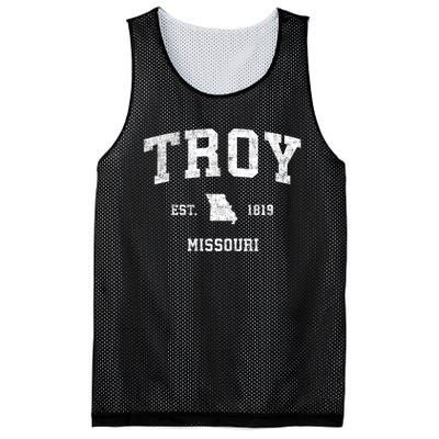 Troy Missouri Mo Vintage Athletic Sports Mesh Reversible Basketball Jersey Tank