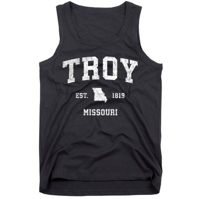 Troy Missouri Mo Vintage Athletic Sports Tank Top