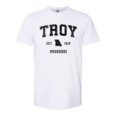 Troy Missouri Mo Vintage Athletic Sports Softstyle CVC T-Shirt