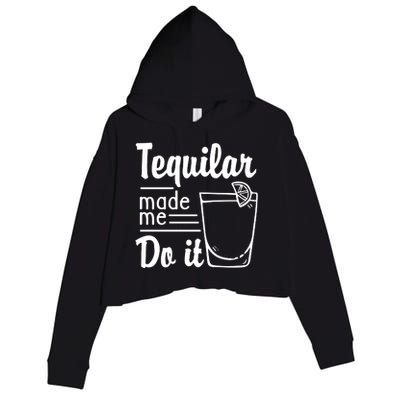 Tequilar Made Me Do It Crop Fleece Hoodie