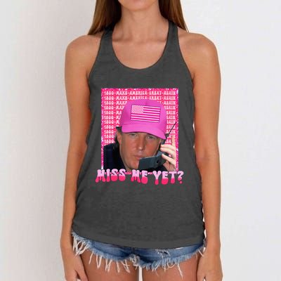 Trump Miss Me Yet Trump 2024 President 2024 Women's Knotted Racerback Tank