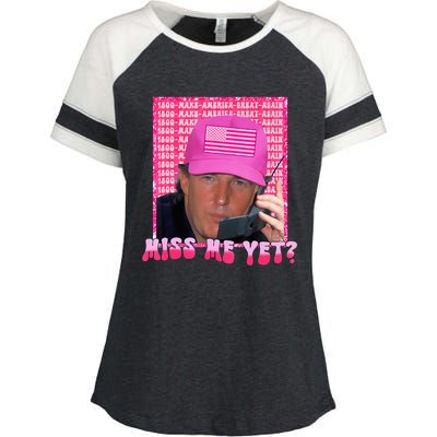 Trump Miss Me Yet Trump 2024 President 2024 Enza Ladies Jersey Colorblock Tee