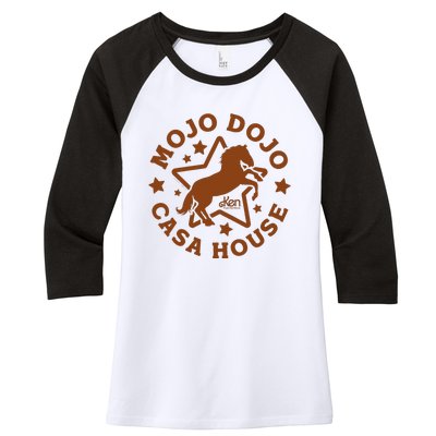 The Movie Mojo Dojo Casa House Women's Tri-Blend 3/4-Sleeve Raglan Shirt