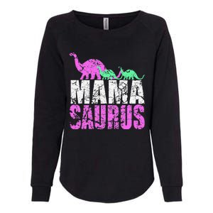 Twin Mom Mama Saurus Dinosaur Mother's Day Gift Womens California Wash Sweatshirt