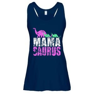 Twin Mom Mama Saurus Dinosaur Mother's Day Gift Ladies Essential Flowy Tank