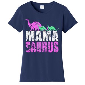 Twin Mom Mama Saurus Dinosaur Mother's Day Gift Women's T-Shirt