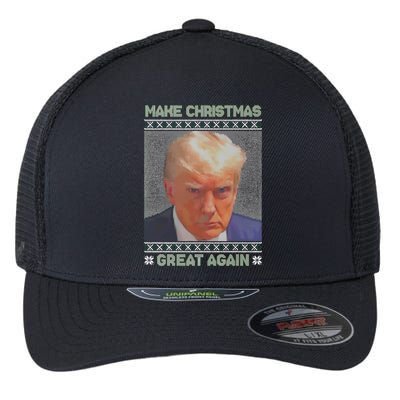 Trump Mugshot Make Christmas Great Again Flexfit Unipanel Trucker Cap