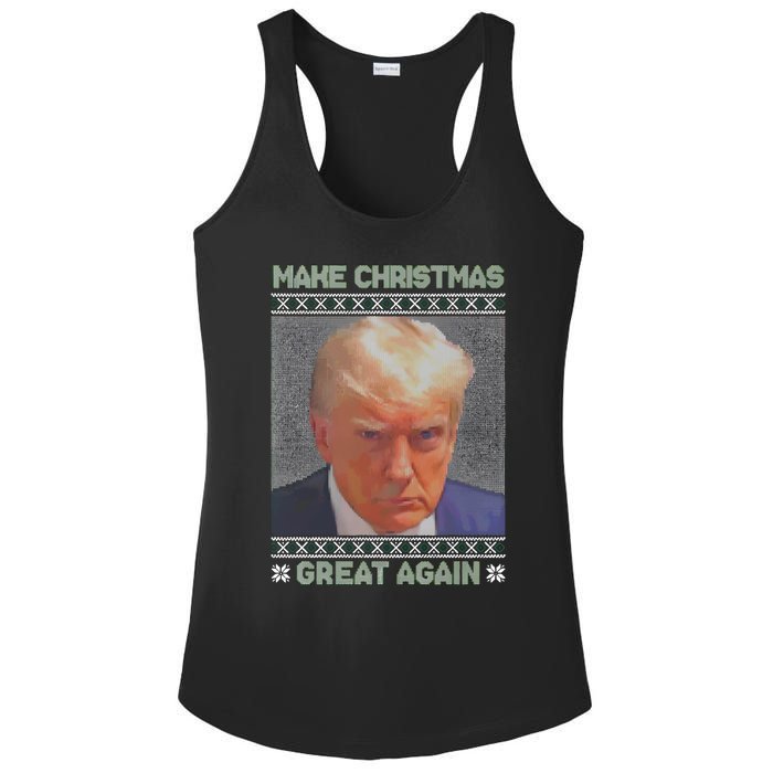 Trump Mugshot Make Christmas Great Again Ladies PosiCharge Competitor Racerback Tank