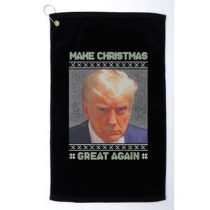 Trump Mugshot Make Christmas Great Again Platinum Collection Golf Towel