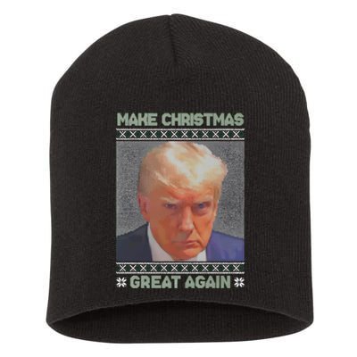 Trump Mugshot Make Christmas Great Again Short Acrylic Beanie