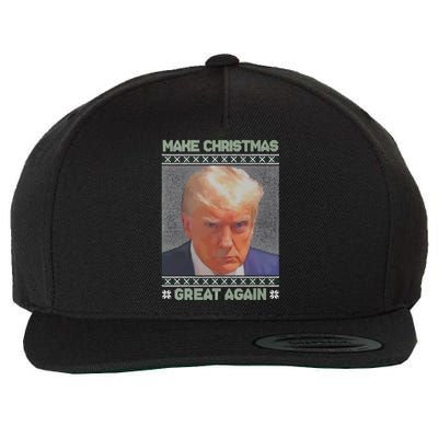 Trump Mugshot Make Christmas Great Again Wool Snapback Cap